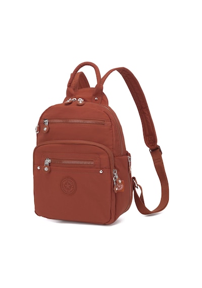 Smart Bags Küçük Boy Krinkıl Kumaş Kadın Sırt Çantası 3386 Kiremit