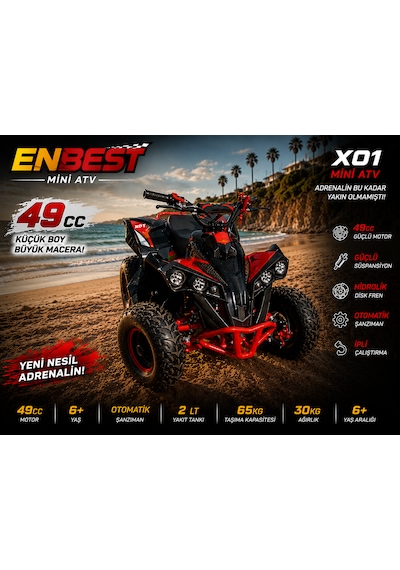 Enbest Mini Atv X01 Turuncu