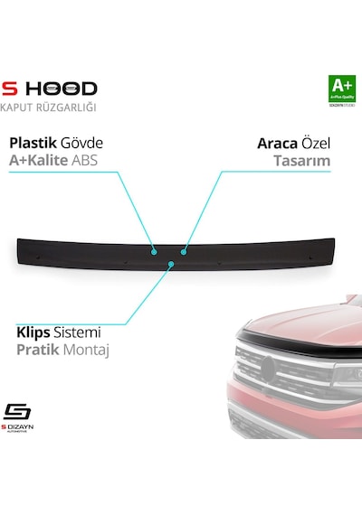 S-dizayn Ford Transit Abs Plastik Kaput Rüzgarlığı 2002-2006 A+kalite