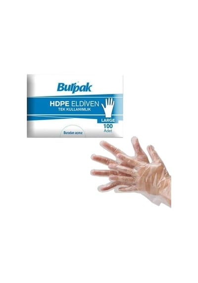 Burpak Tek Kullanımlık Poşet Eldiven 100'lü
