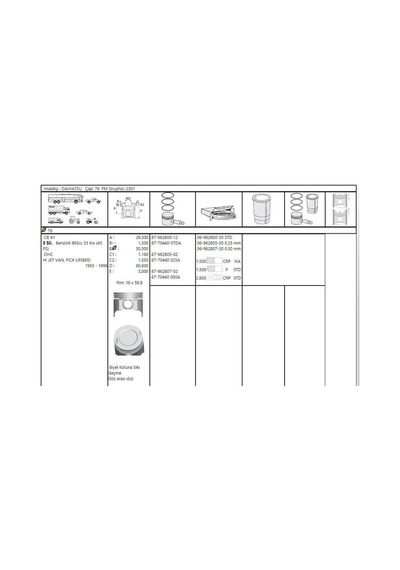 GOETZE ISS 6-962800-0 Segman Std Hıjet 89-96