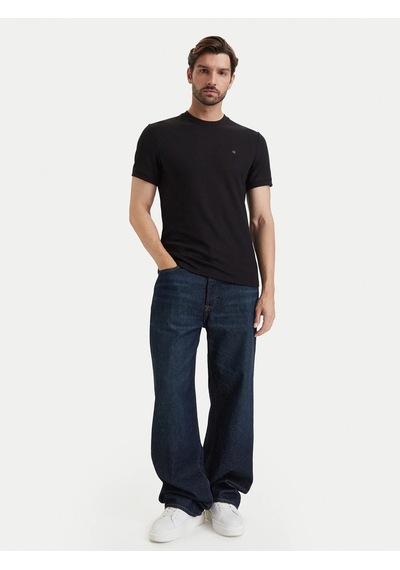 Calvin Klein Slim Micro Waffle Erkek T-shirt Lv04rf206g Siyah