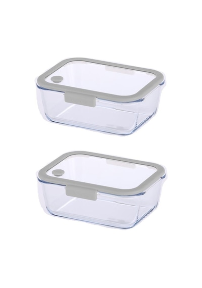 Neoflam Fika Glace Gri Vakumlu 2 Parça Saklama Kabı 1200 Ml