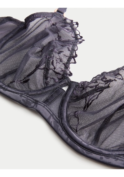 Marks & Spencer Nakışlı Sütyen T81006842D Gri