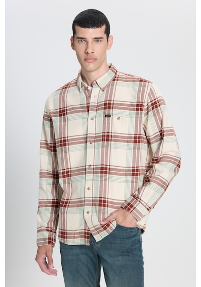 Lee Relaxed Fit Geniş Kesim Pamuk Ekru Gömlek Ceket L66I6720543 Ekru
