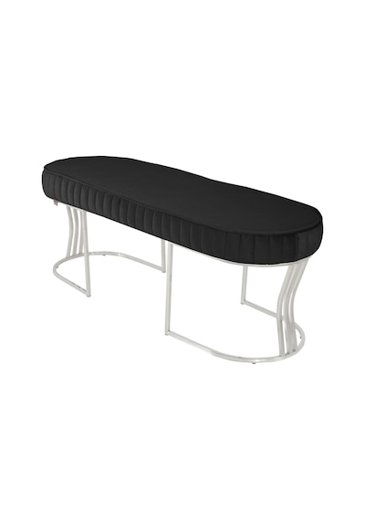 Viego Silver Striped- Antrasit Kapitoneli Chester Model Puf & Bench & Koltuk & Uzun Makyaj Puff & Yatak Ucu &önü