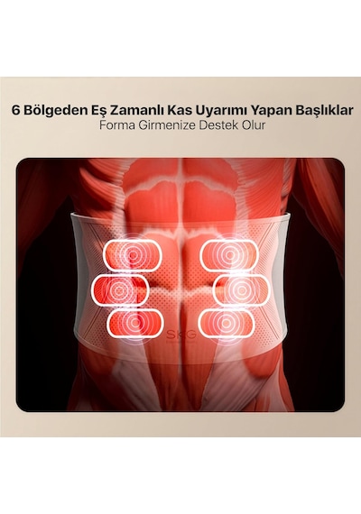 SKG GS300 TENS-EMS Akıllı Taşınabilir Karın Masaj Aleti/Robotu | Isı Terapisi - Termoterapi