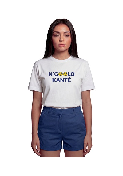 Color Luxe ''n'goolo Kanté'' Futbol Temalı Baskılı %100 Pamuk Rahat Kesim Pr Beyaz Color Luxe ''n'goolo Kanté'' Futbol Temalı Baskılı %100 Pamuk Rahat Kesim Pr Beyaz
