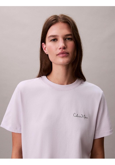 Calvin Klein Kadın Classic Grafik T-shirt-12870 Beyaz