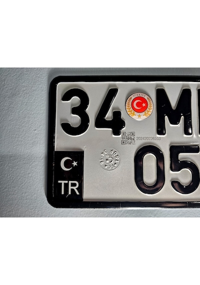 Plaka Siyah Tasarım Tr Motosiklet İçin Tasarlanmış Damla Sticker Plaka Tr Sticker