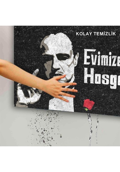 Dekoratif Kapı Önü Paspası - Kaymaz Taban 115 Çok Renkli