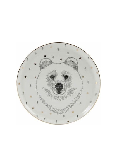 Porland Forest Bear 1li Düz Tabak 20cm 04lfh000451