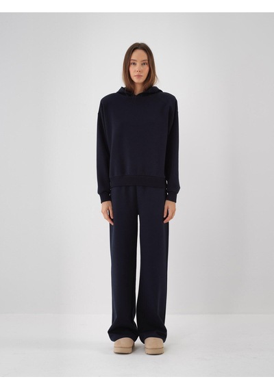 Xint Lacivert Pamuk Dokulu Oversize Sweat Pantolon 470452