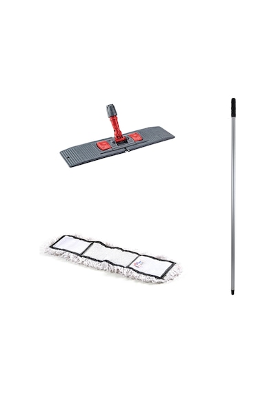 Cod-Ex Tablet Palet Nemli Yedek Mop Takımı Seti Nemli Mop 40 CM + Katlanır Aparat + Metal Vidalı Sap