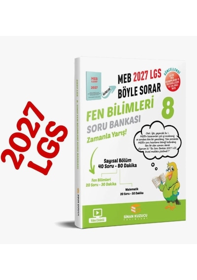Sinan Kuzucu Yayınları 2027 8. Sınıf Lgs Fen Bilimleri Soru Bankası