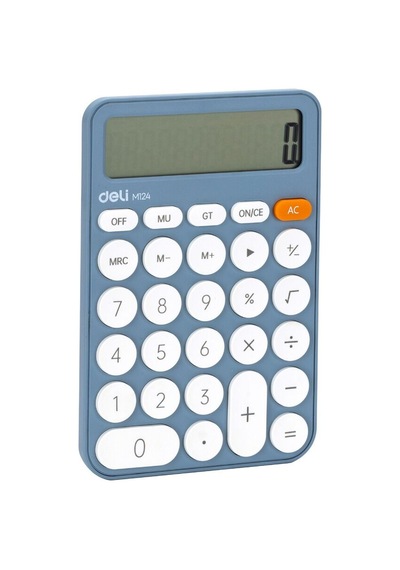 Deli Em124 Hesap Makinesi 12 Haneli Mavi 51014431 Diğer