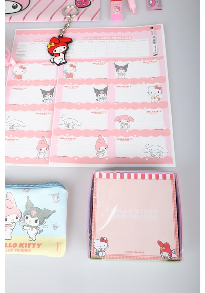 Lisanslı My Melody & Best Friends 20 Parça Kırtasiye Seti Çıtçıt Dosya,uçlu Kalem,roket Silgi Diğer