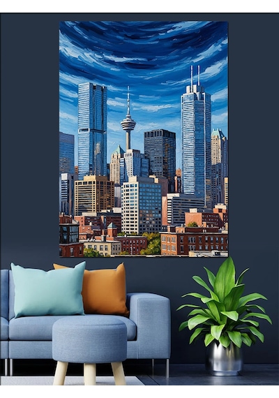 Ahşap Tablo New York Gökdelenler Manzarası