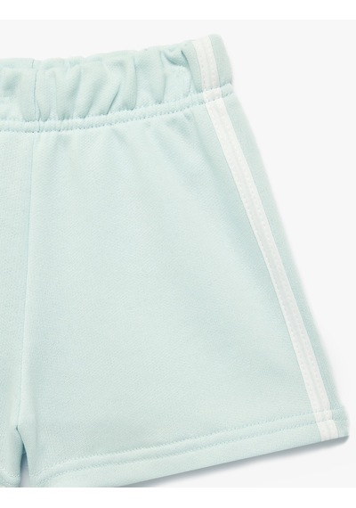 Koton Beli Lastikli Pamuk Karışımlı Basic Şort Mavi 6skg40210ak