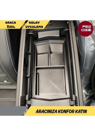 Yeni Kasa Jeep Compass 2025 Ve Üzeri Orta Konsol Kolçak, Saklama Kutusu, Kolçak Düzenleyici
