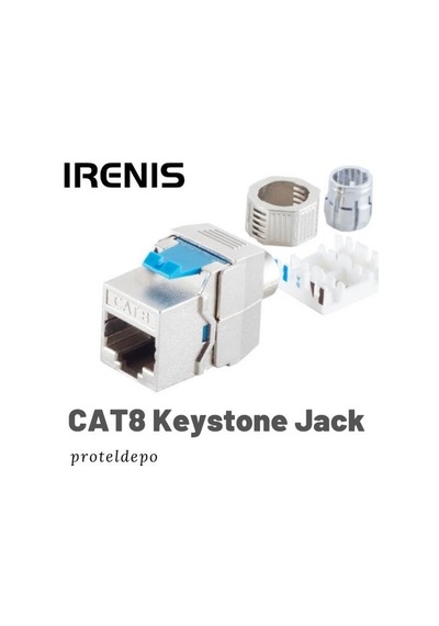 Irenıs Cat8 Keystone Jack. Cat8. Cat7 Kablo Uyumlu