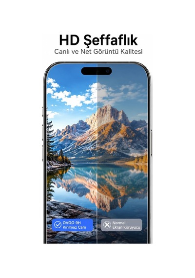 Iphone 17 Pro Max Uyumlu 9h Sertlik Kırılmaz Cam Ekran Koruyucu