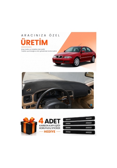 Rover 45 1999-2005 Uyumlu Torpido Koruma Örtüsü Oto Kılıfı - Siyah