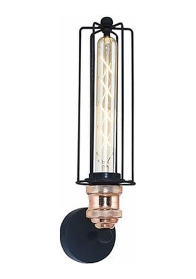 Rsylight Retro Metal Dekoratif Rustik Siyah Mafsallı Duvar Aplik-1464426591034
