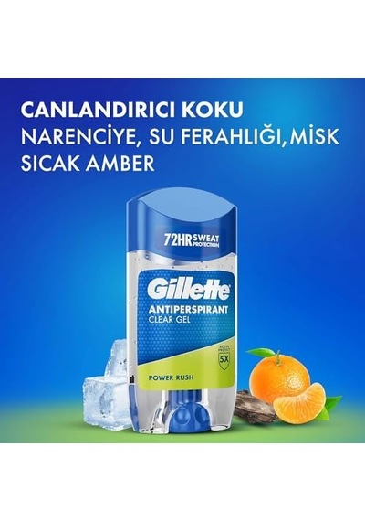 Power Rush Terlemeyi Önleyici Şeffaf Jel Deodorant 70 Ml