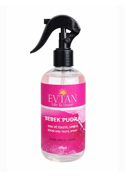 Evtan Life&home Bebek Pudrası Kokulu Oda Ve Tekstil Spreyi Oda Kokusu Room Spray 250 Ml Bebek Pudrası