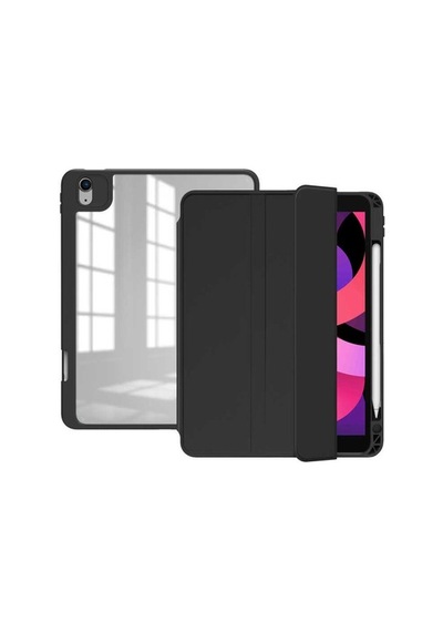 Apple Uyumlu iPad Pro 12.9 3. Nesil Kılıf Kalem Bölmeli Şeffaf Case A187