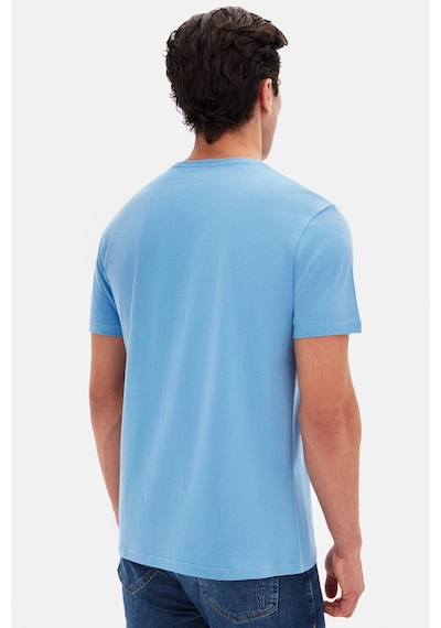 D's Damat Ds Damat Slim Fit Açık İndigo Bisiklet Yaka %100 Pamuklu Nefes Alabilen T-shirt 4hc141996753m Açık İndigo