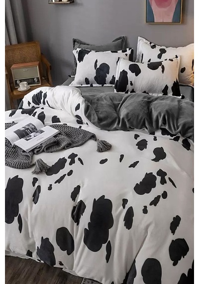 İqon Lastikli Çarşaflı Nevresim Takımı Tek Kişilik Dalmaçyalı Gri Dalmatiangrey