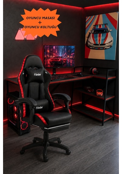 Oyuncu Masası + Oyuncu Koltuğu Takımı, L Masa Ve Ledli Sandalye Seti, Raflı Masa, Gaming Masası, Gaming Sandalyesi-5 Diğer Oyuncu Masası + Oyuncu Koltuğu Takımı, L Masa Ve Ledli Sandalye Seti, Raflı Masa, Gaming Masası, Gaming Sandalyesi-5 Diğer