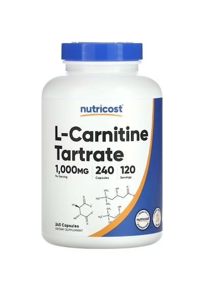 Nutricost, L-carnitine Tartrate, 1,000 Mg, 240 Capsul.abd Men...