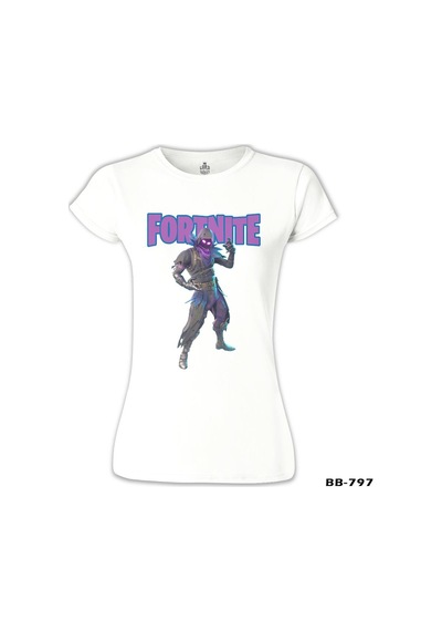 Fortnite - Raven Beyaz Kadın Tshirt 001