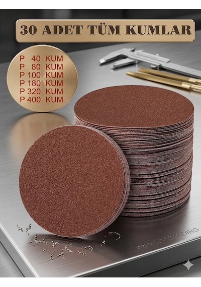 125 Mm Cırt Disk Zımpara 30 Lu Karma Paket
