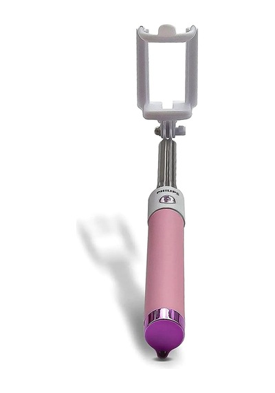 Philips Uyumlu 3.5 MM Kablolu 270 Derece Dönebilen Premium Selfie Çubuğu 3611 Lila