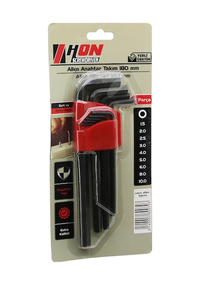 Alyan Anahtar Takımı Siyah Uzun 180 Mm