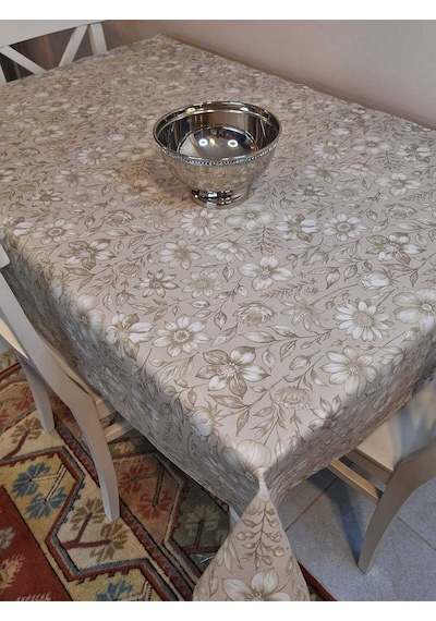 Elyaflı Pvc Masa Örtüsü Modern, Dayanıklı, Silinebilir Ve Şık Görünüm 01fnt1279 Bej