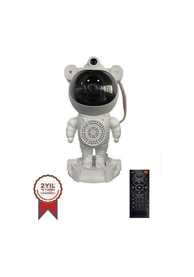 Torima Lw-66 Beyaz Astronot Kumandalı Bluetooth Hoparlör Müzik Çalar Beyaz