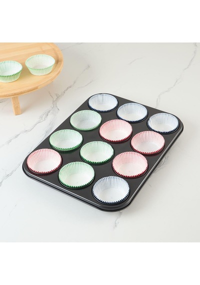 Guardini Gardenia Muffin Kalıbı 12li Siyah