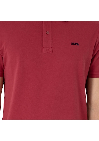U.S. Polo Assn. Erkek Regular Fit Polo Yaka Basic T-shirt Vişne