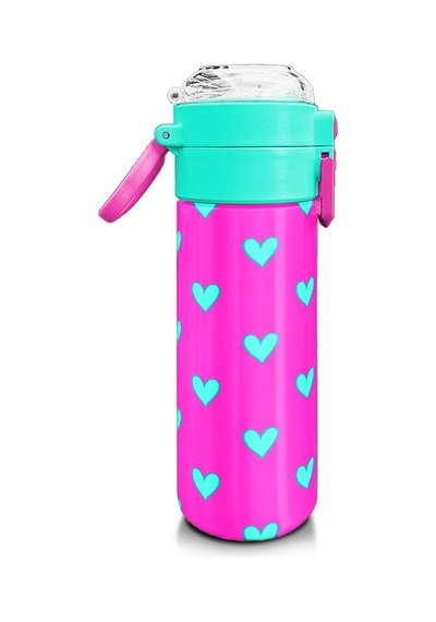 Coral High Kids Neon Pembe Su Yeşili Kalp Desenli Pipetli Ve Direkt İçim Çelik Termos 500 Ml 31906 Pembe - Açık Yeşil Coral High Kids Neon Pembe Su Yeşili Kalp Desenli Pipetli Ve Direkt İçim Çelik Termos 500 Ml 31906 Pembe - Açık Yeşil