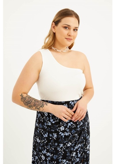 Myline Tek Omuz Crop Top (543781176)