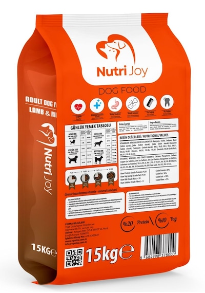 Nutrijoy Kuzu Etli Yetişkin Köpek Maması 15 KG Nutrijoy Kuzu Etli Yetişkin Köpek Maması 15 KG