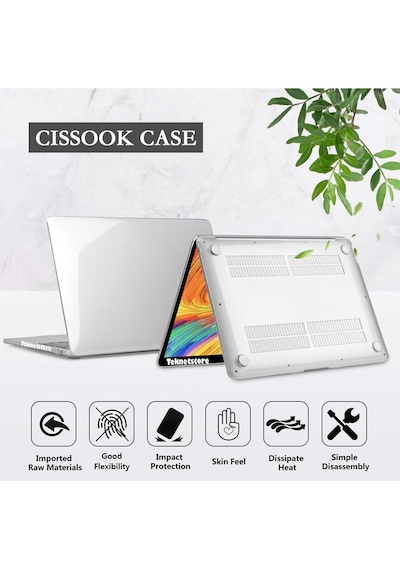 Apple Uyumlu MacBook Air 13 A1932 2018 A2179 2020 Kristal Kapak Koruma Kılıf Tam