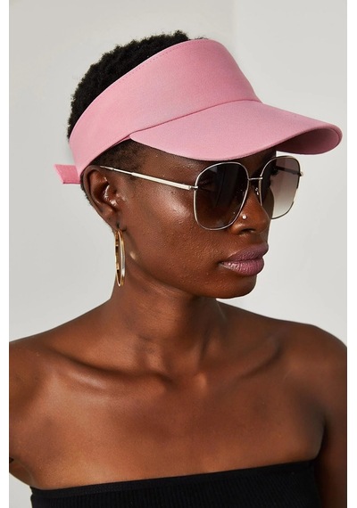 Shopiolog Unisex Uv Koruyucu Vizör Kasket Siperlik Tenis Şapka - Pembe