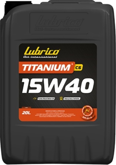 Lubrıco Tıtanıum C6 15w-40 Ağız Hizmet Motor Yağı - 20 Lt