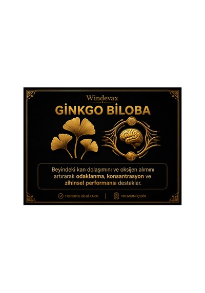 Windevax Sitikolin Ginkgo B1 Vitamini B6 Vitamini B12 Vitamini İçeren Takviye Edici Gıda 60 Kapsül
